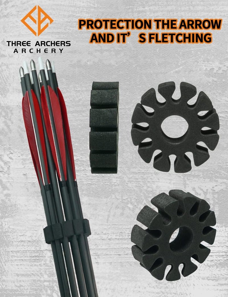 THREE ARCHERS 8Pcs EVA Foam Arrow Pack Round EVA Arrow Separator Holder Archery Protective Rack for Arrows Outdoor Hunting & Targeting Accessory - Image 4
